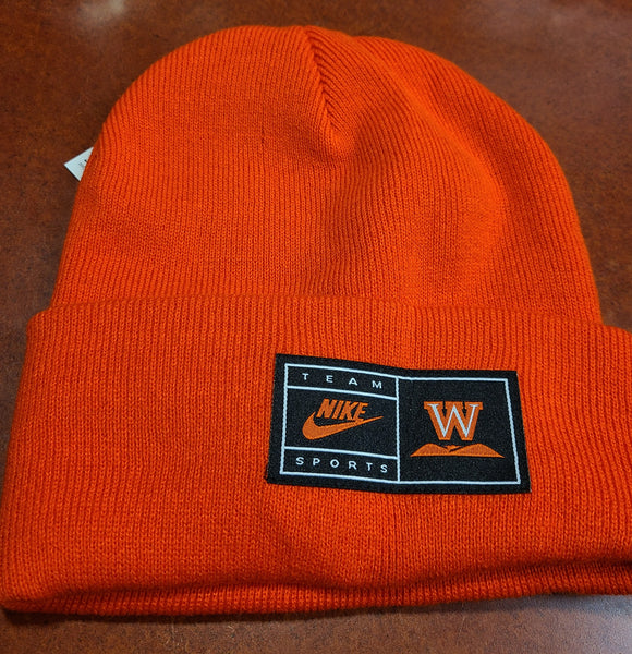 Nike Orange Cuffed Beanie West Virginia Wesleyan College